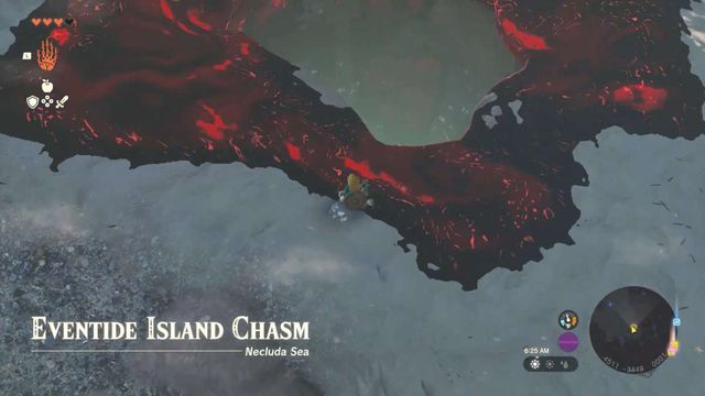 Comment se rendre au gouffre de l'île d'Eventide - Zelda : Tears Of The Kingdom