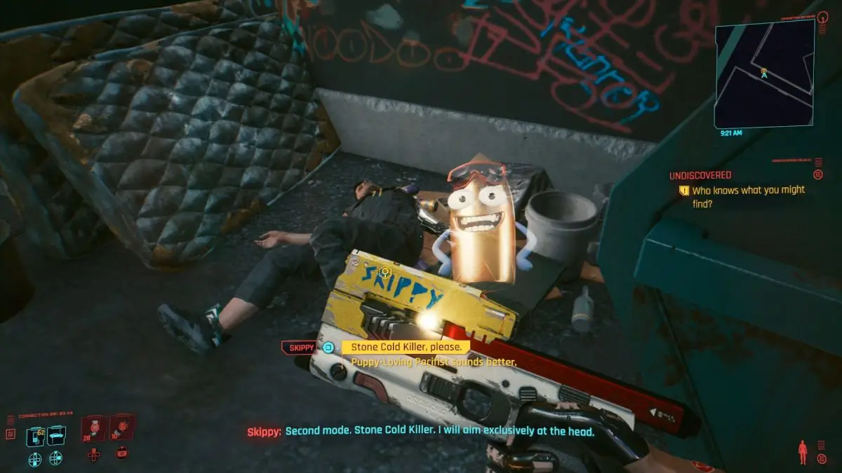 Comment trouver Skippy le pistolet parlant dans Cyberpunk 2077