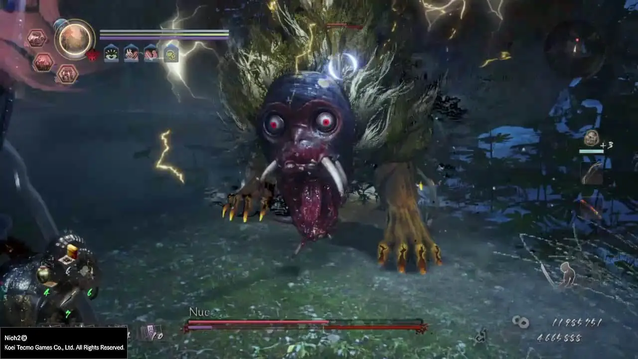 Nioh 2 Localisations des ombres rampent à Kurama Kodama
