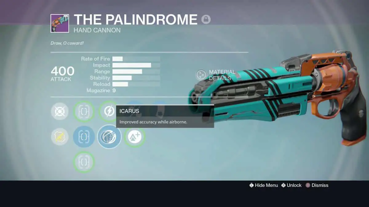 Destiny 2 : Comment se procurer le canon à main Palindrome
