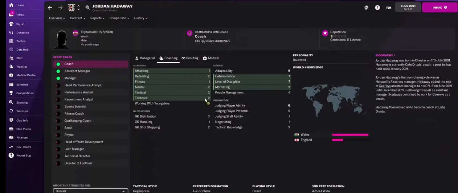 Football Manager 2022  : Les meilleurs entraîneurs pour chaque poste