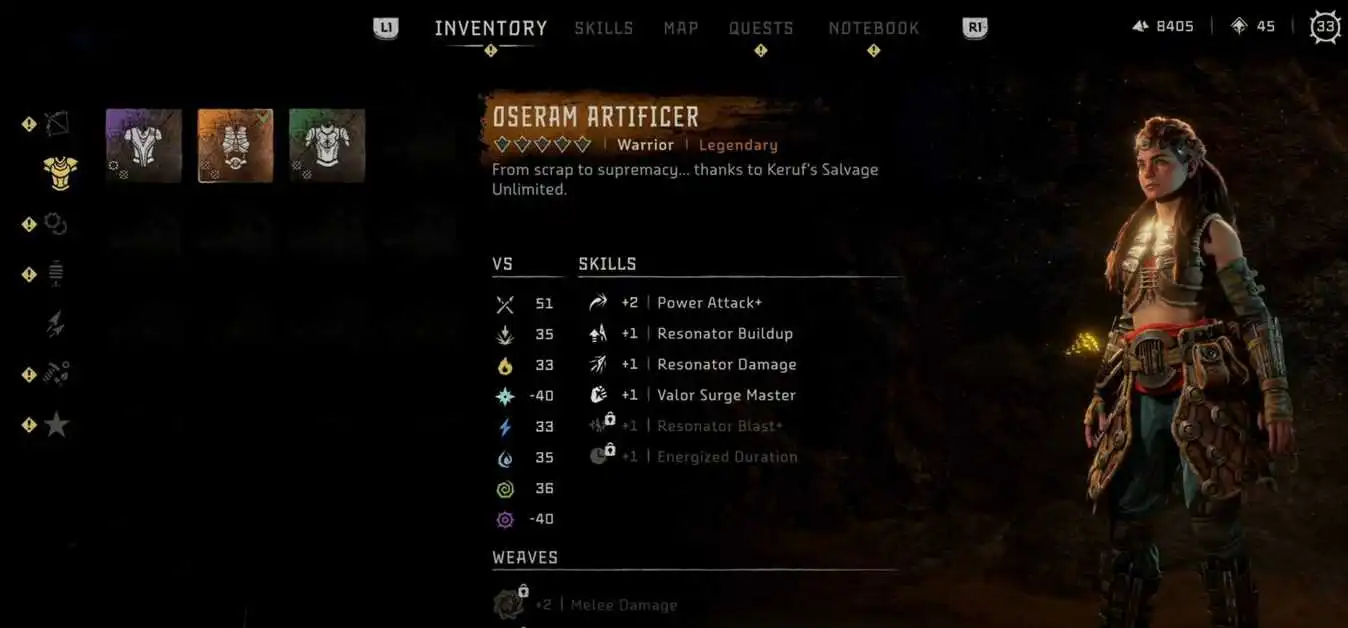 Horizon : Forbidden West - Comment obtenir l'armure d'artificier d'Oseram