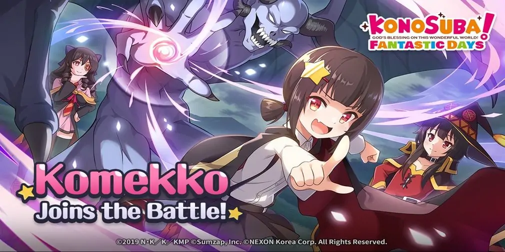 Konosuba : Fantastic Days introduit un nouveau personnage, Komekko