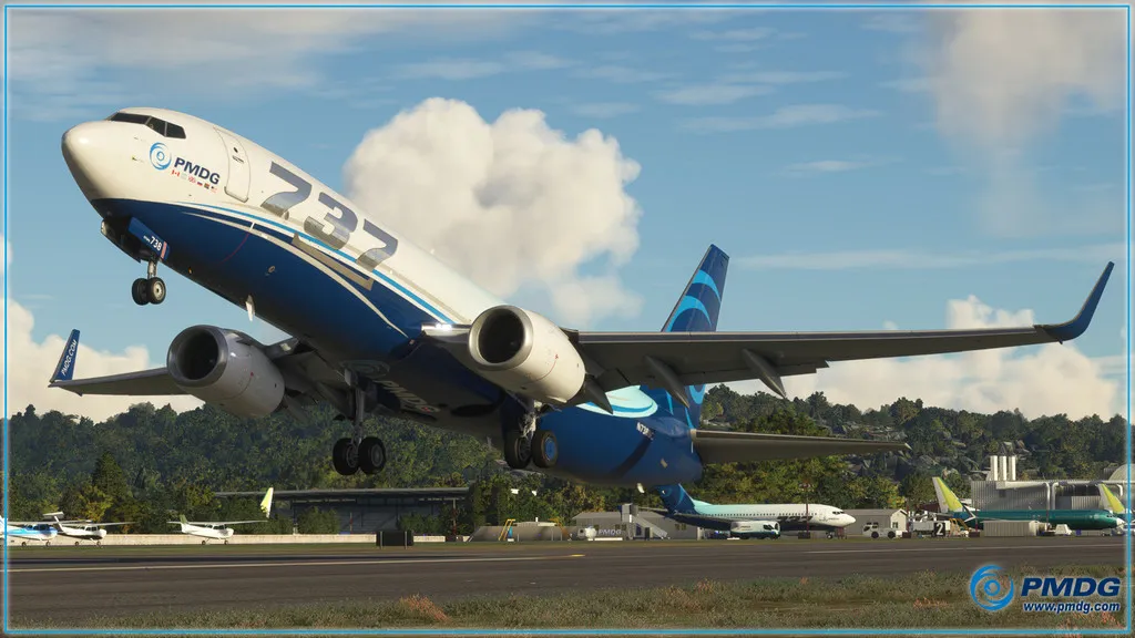 Le PMDG 737-800 atterrit dans Microsoft Flight Simulator