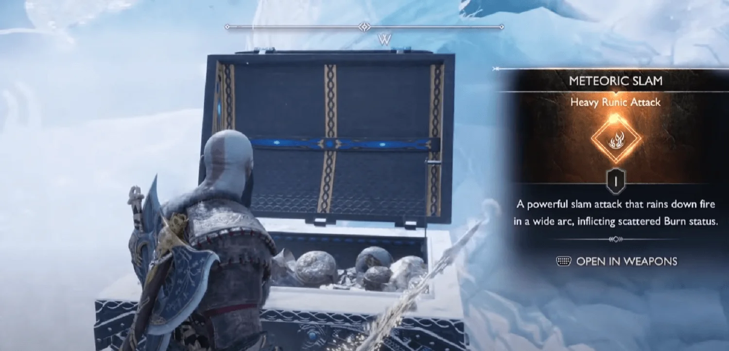 God Of War : Ragnarok - Où obtenir Attaques runiques de glas météorique ?