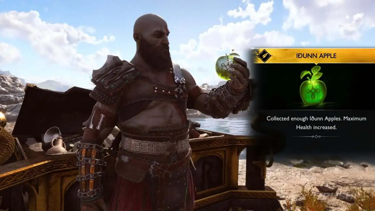 God Of War : Ragnarok - Où trouver toutes les pommes Idunn (Max Health)