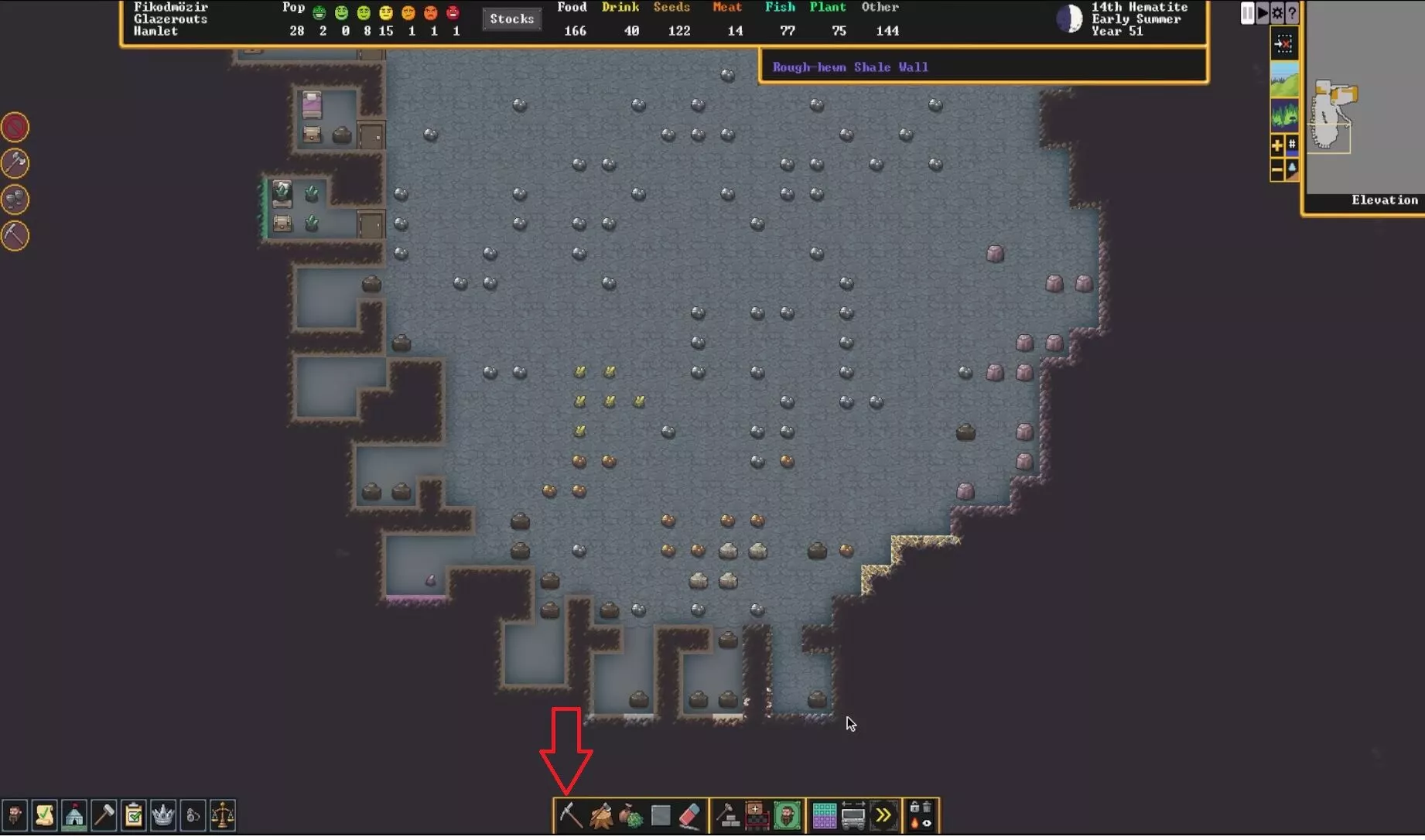 Dwarf Fortress : Comment supprimer un mur