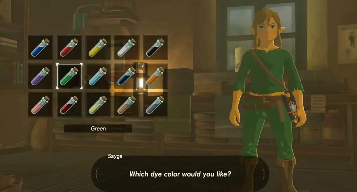 Zelda : Breath of the Wild - Comment teindre des vêtements