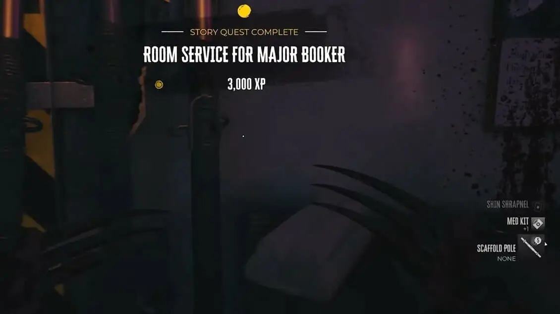 Dead Island 2 : Solution de la mission "Room Service pour le Major Booker"