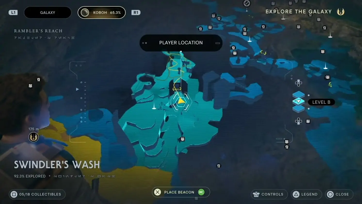 Star Wars Jedi : Survivor - Emplacement et carte de Force Tears