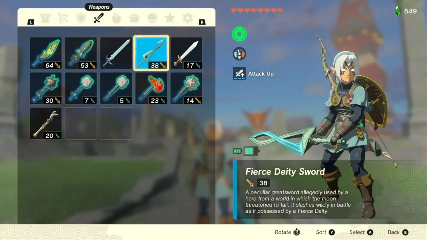 Zelda : Tears Of The Kingdom - Les meilleures armes de départ