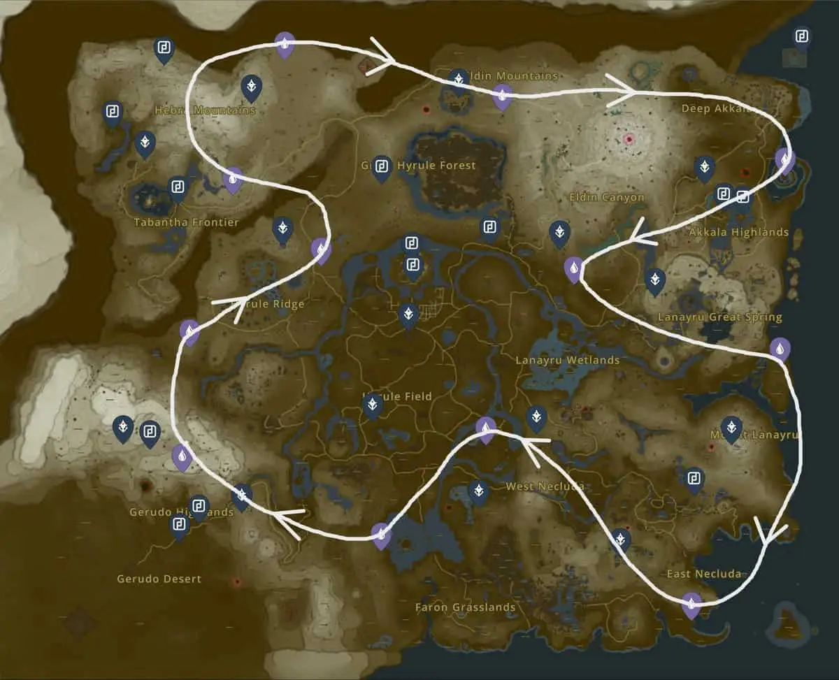 Emplacement du dragon de lumière - Zelda : Tears Of The Kingdom