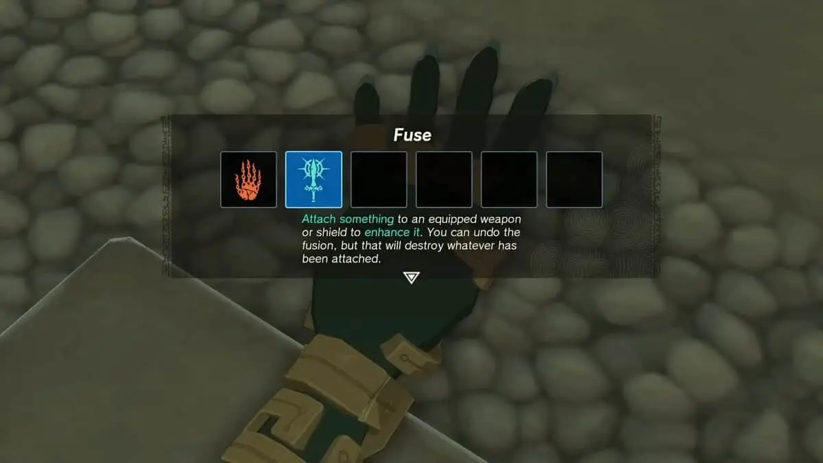 Comment supprimer la fusion et refusionner les armes dans Zelda : TotK