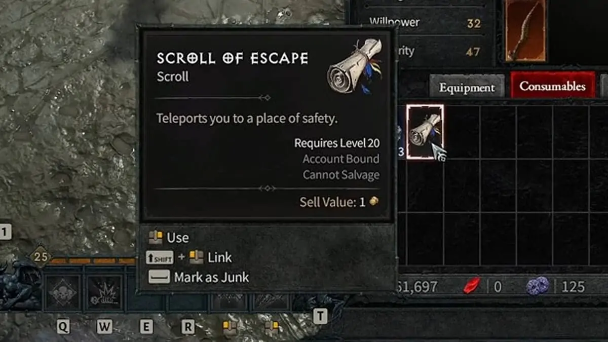 Comment obtenir et utiliser le parchemin d'évasion - Diablo 4