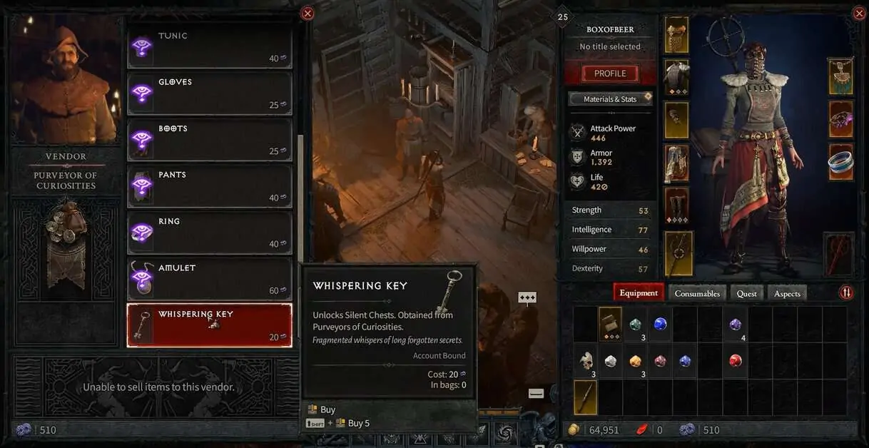 Comment obtenir et utiliser les clés de chuchotement - Diablo 4