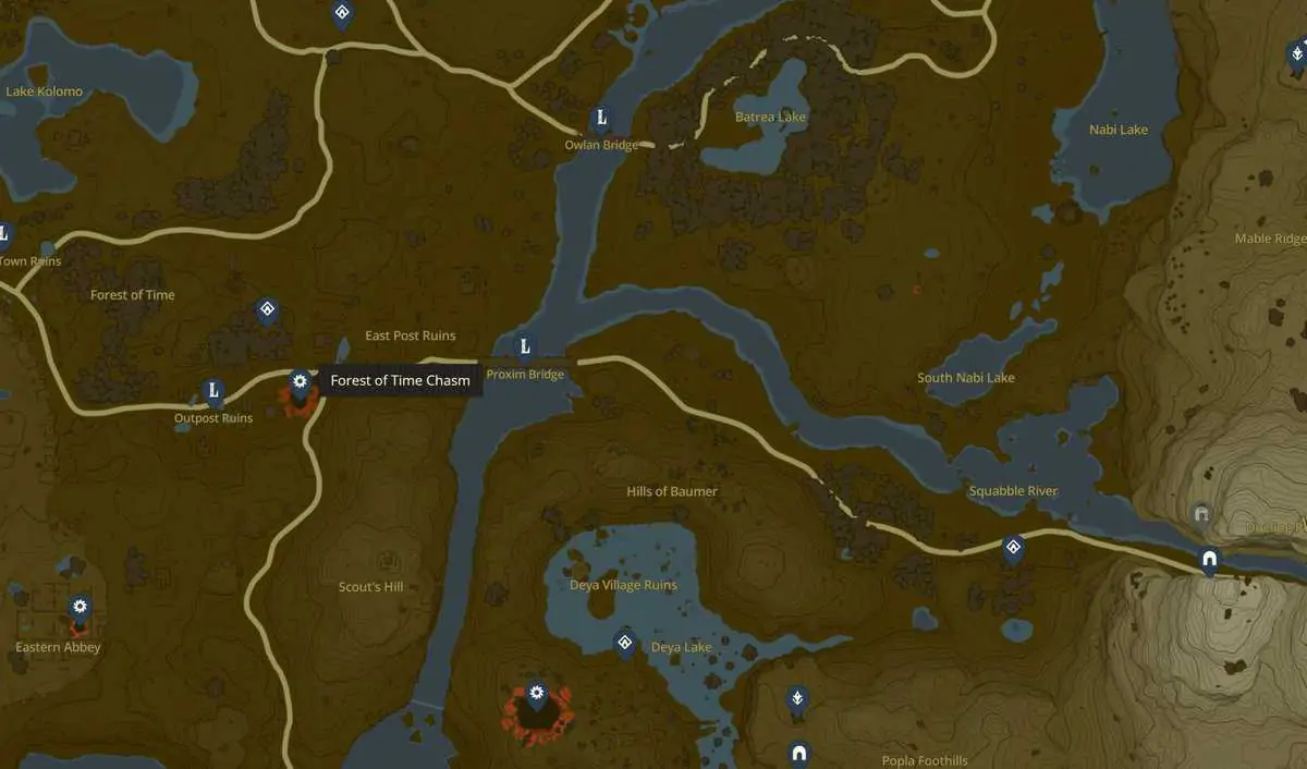 Comment se rendre à la forêt du gouffre temporel - Zelda : Tears Of The Kingdom