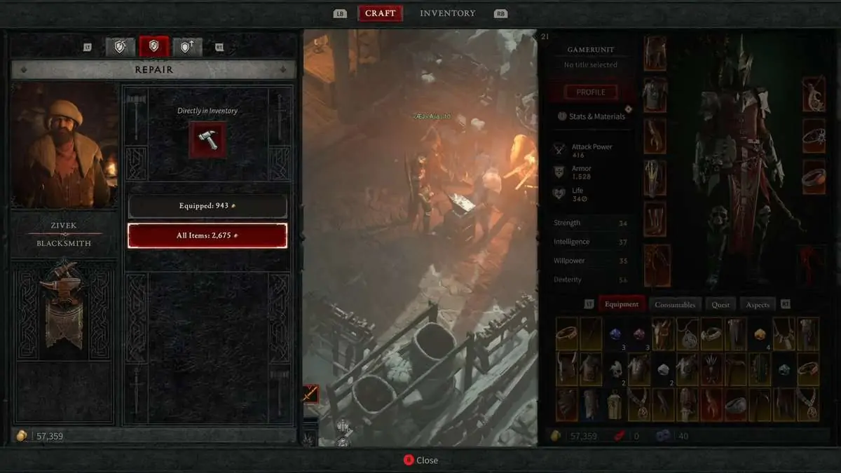 L'artisanat dans Diablo 4