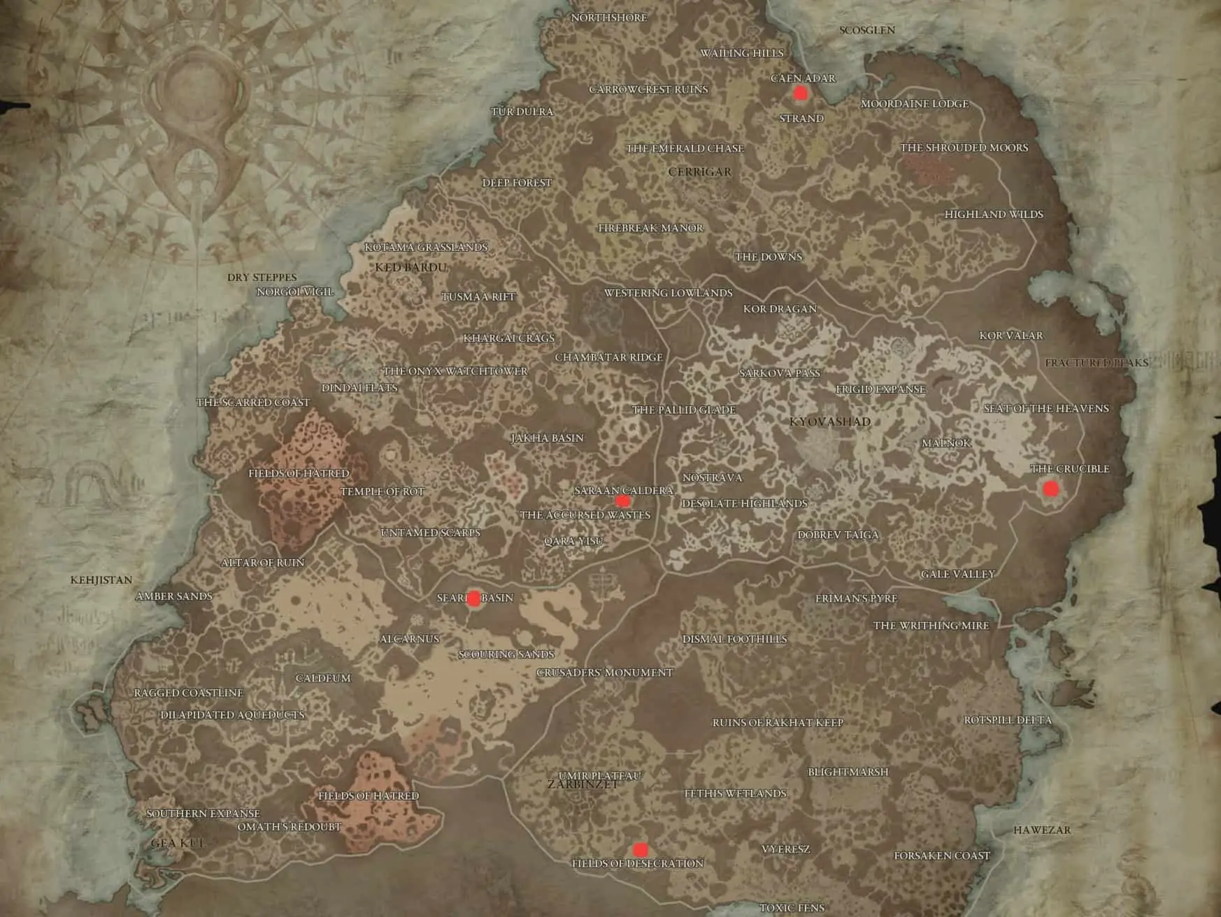 Emplacement du boss du monde Ashava - Diablo 4