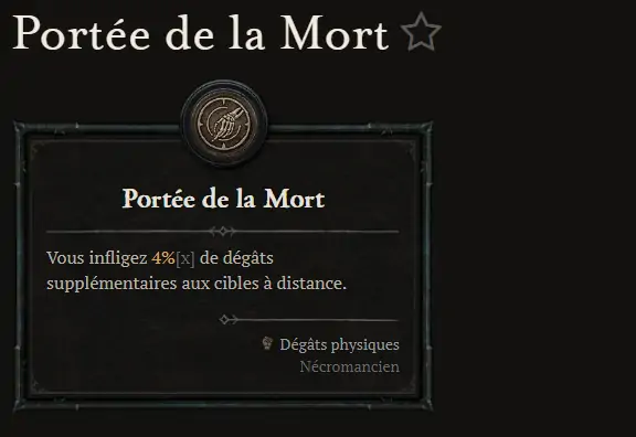 Portée de la Mort Diablo 4