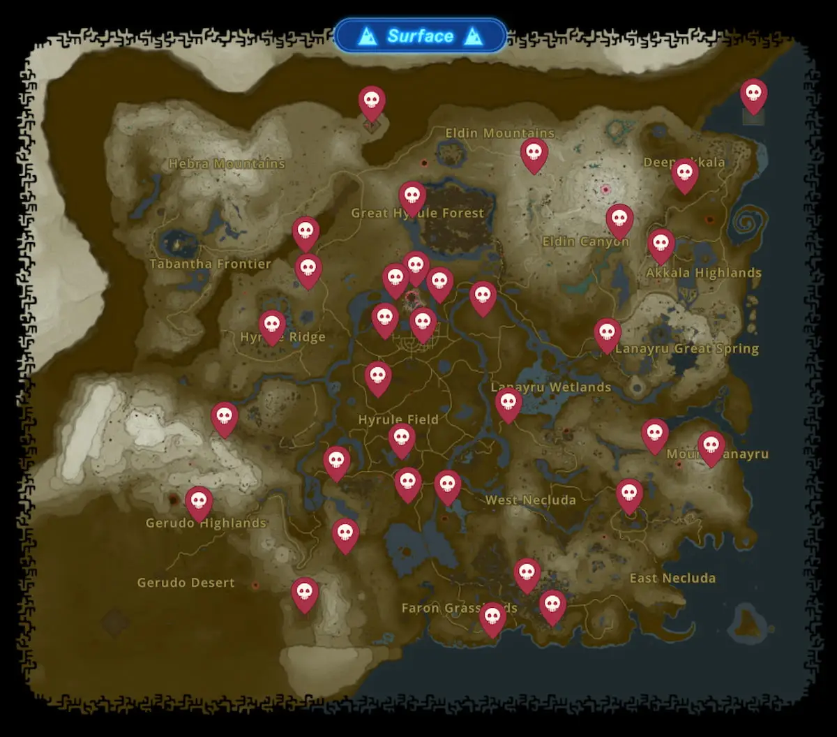 Tears of the Kingdom : Tous les emplacements de Gloom Spawn