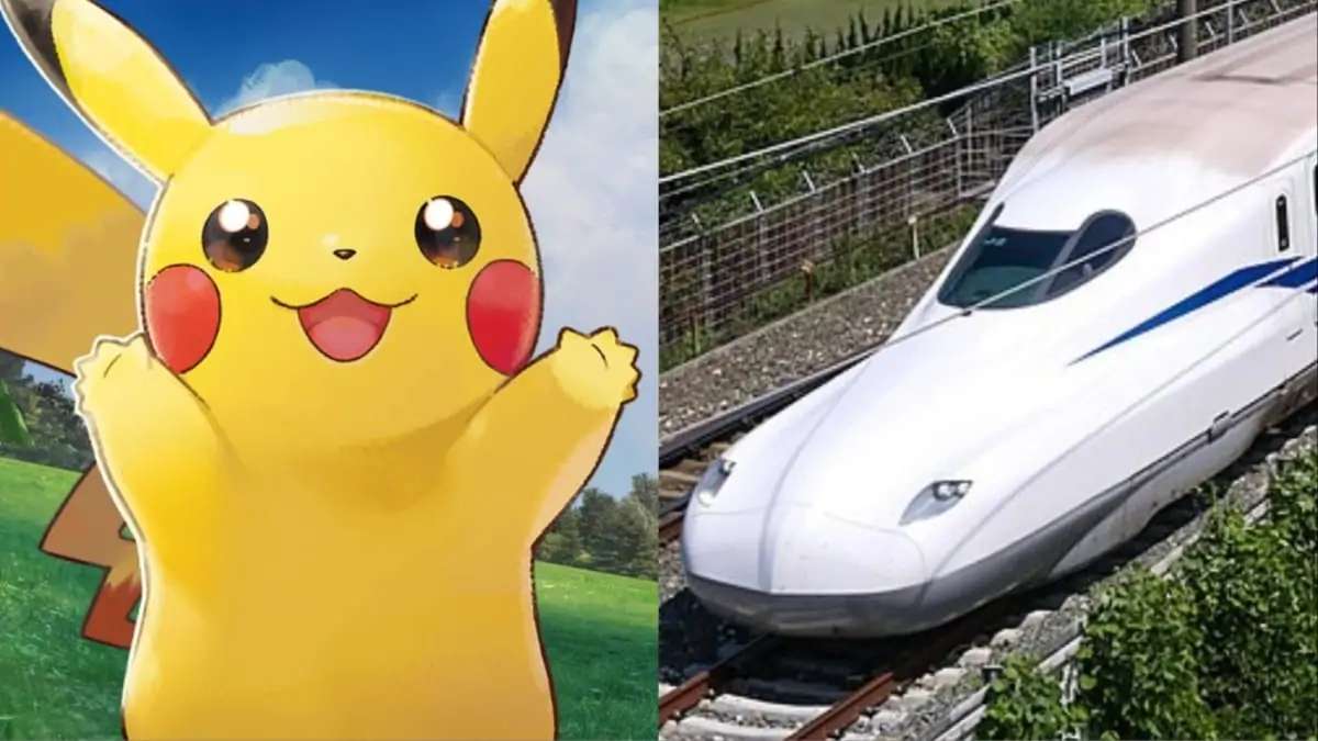 Le Japon a un train sur le thème de Pokemon qui est couvert de Pikachu