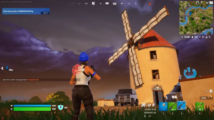 Fortnite: Comment sauter en l'air sur le moulin à vent ou sur l'autre moulin